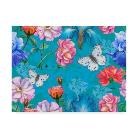 Maria Rytova 'Roses And Butterflies (Pattern)' Canvas Art,14x19